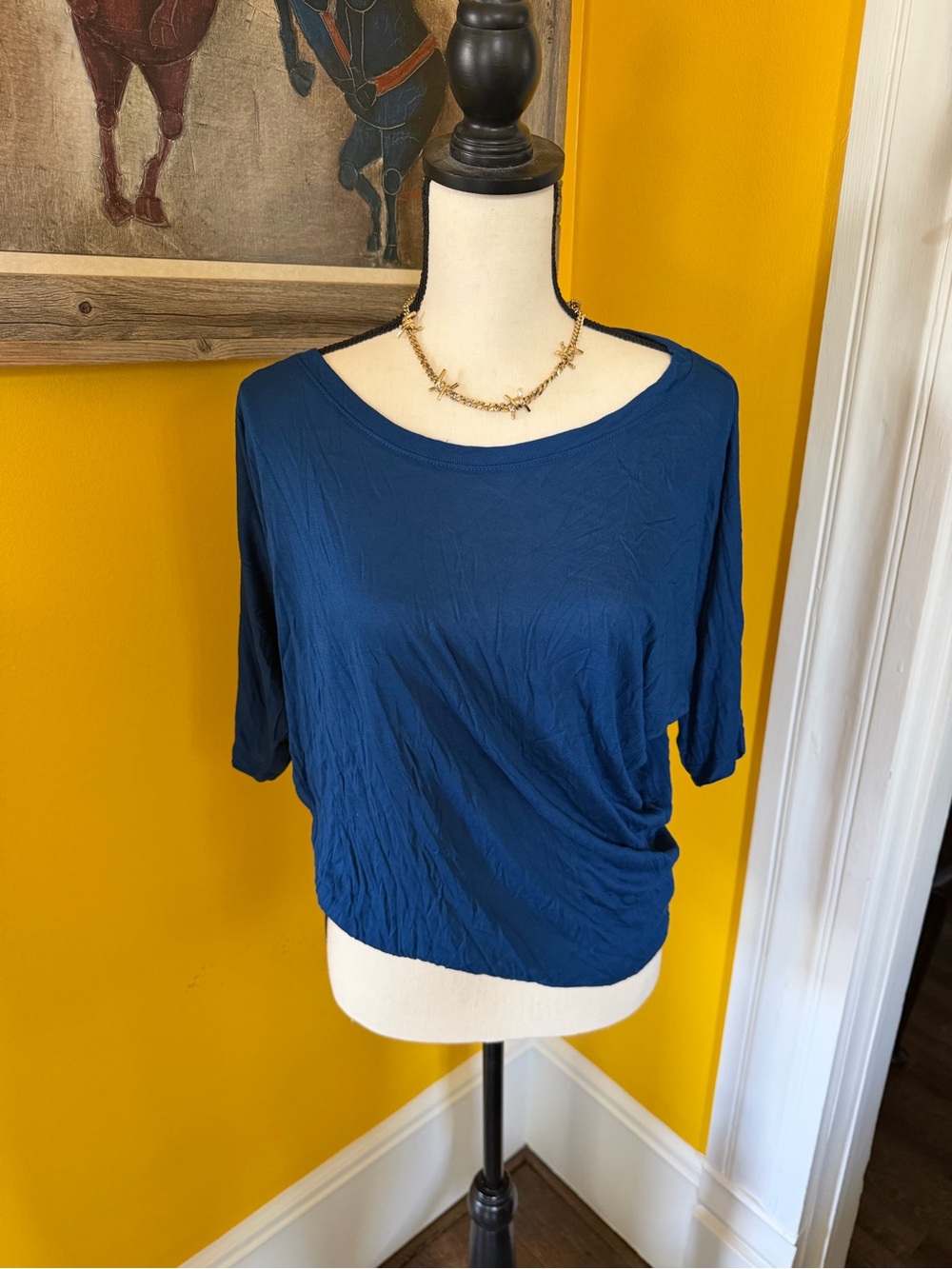 Vince Deep Navy Dolman Short Sleeve Tee